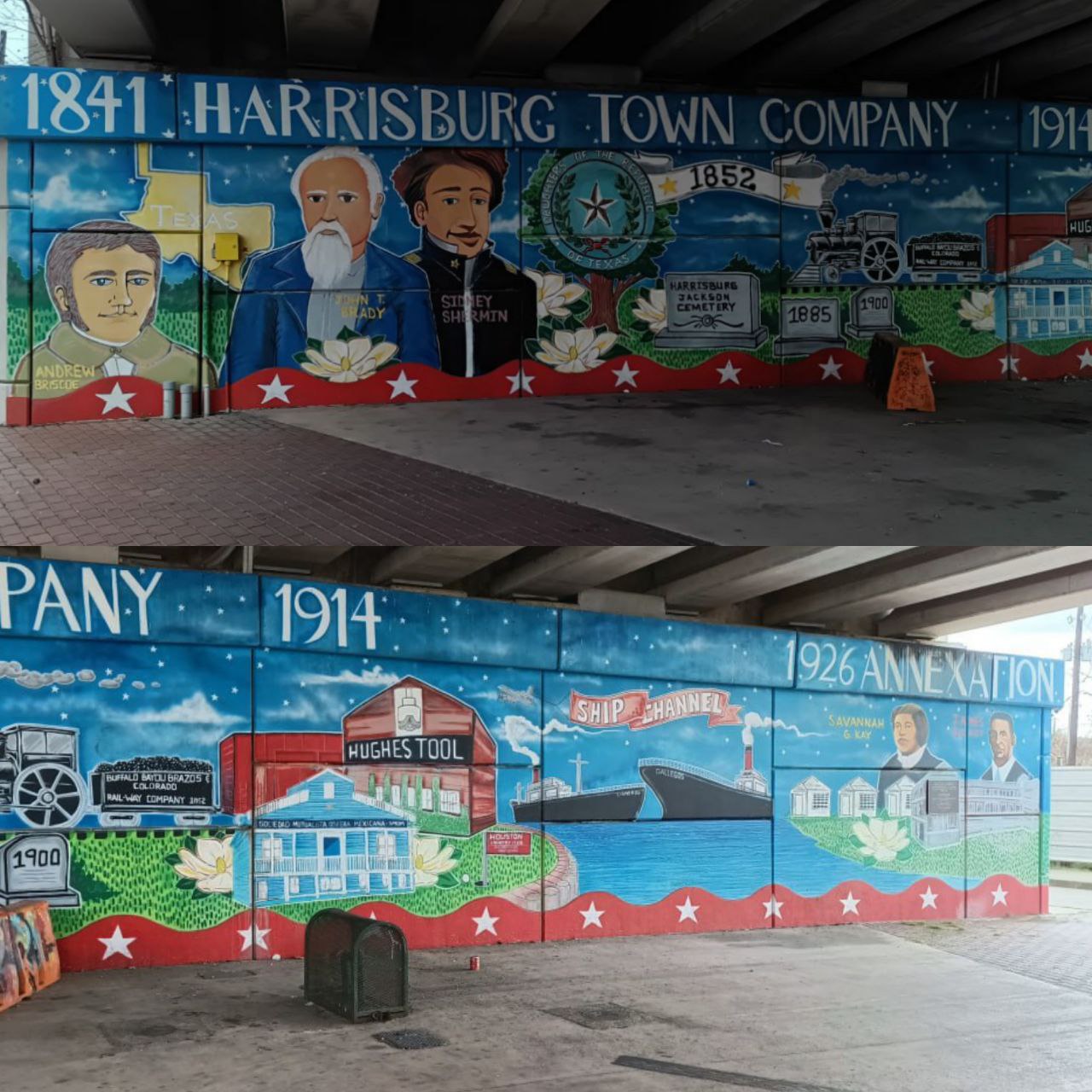 History mural in Houston