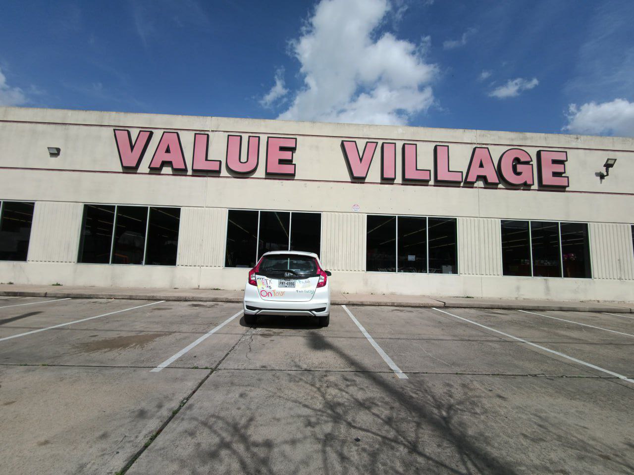 Value Village storefront with Fit on tour