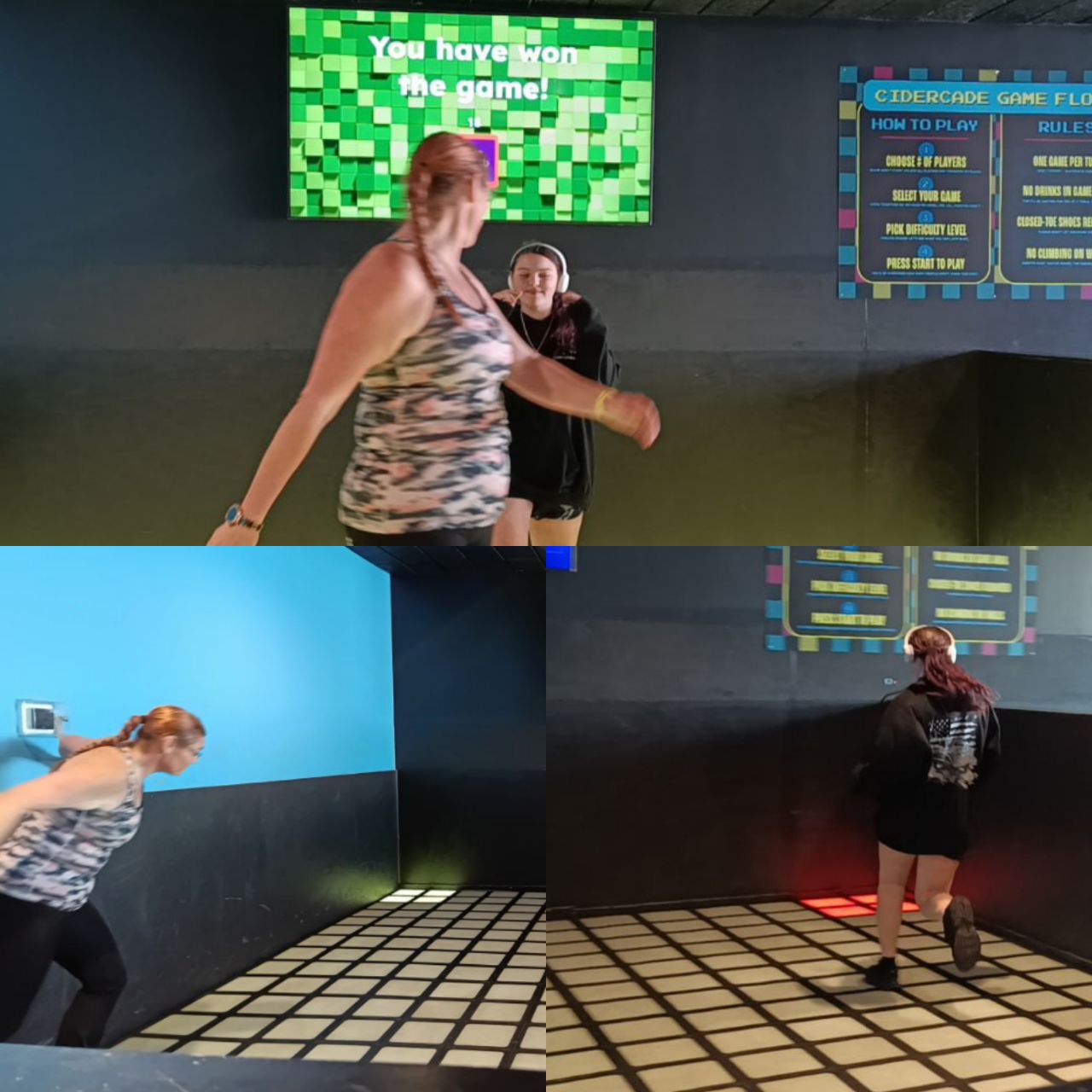 Ma and Evelyn pixel dance floor